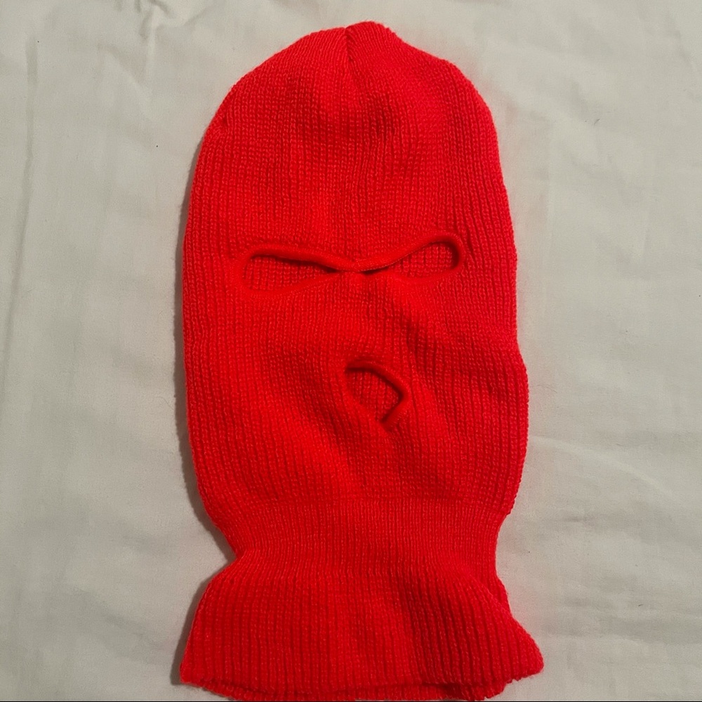 ORANGE SKI MASK rave wear